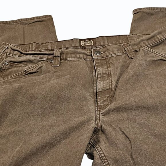 CE Schmidt Workwear Canvas Carpenter Pants Utility Tough 44" W x 31" L  Brown - Picture 4 of 13